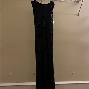 Elegant Black Sequined Jumpsuit